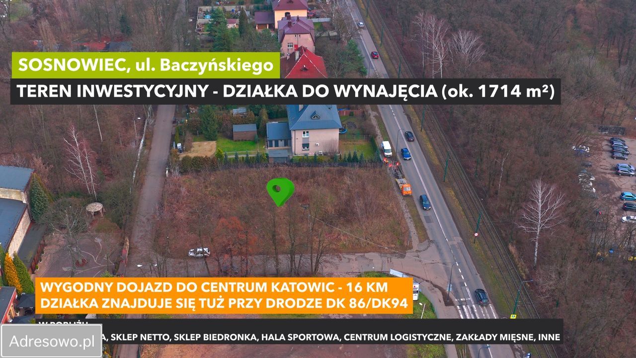 Działka inwestycyjna Sosnowiec Milowice, ul. Krzysztofa Kamila Baczyńskiego. Zdjęcie 3