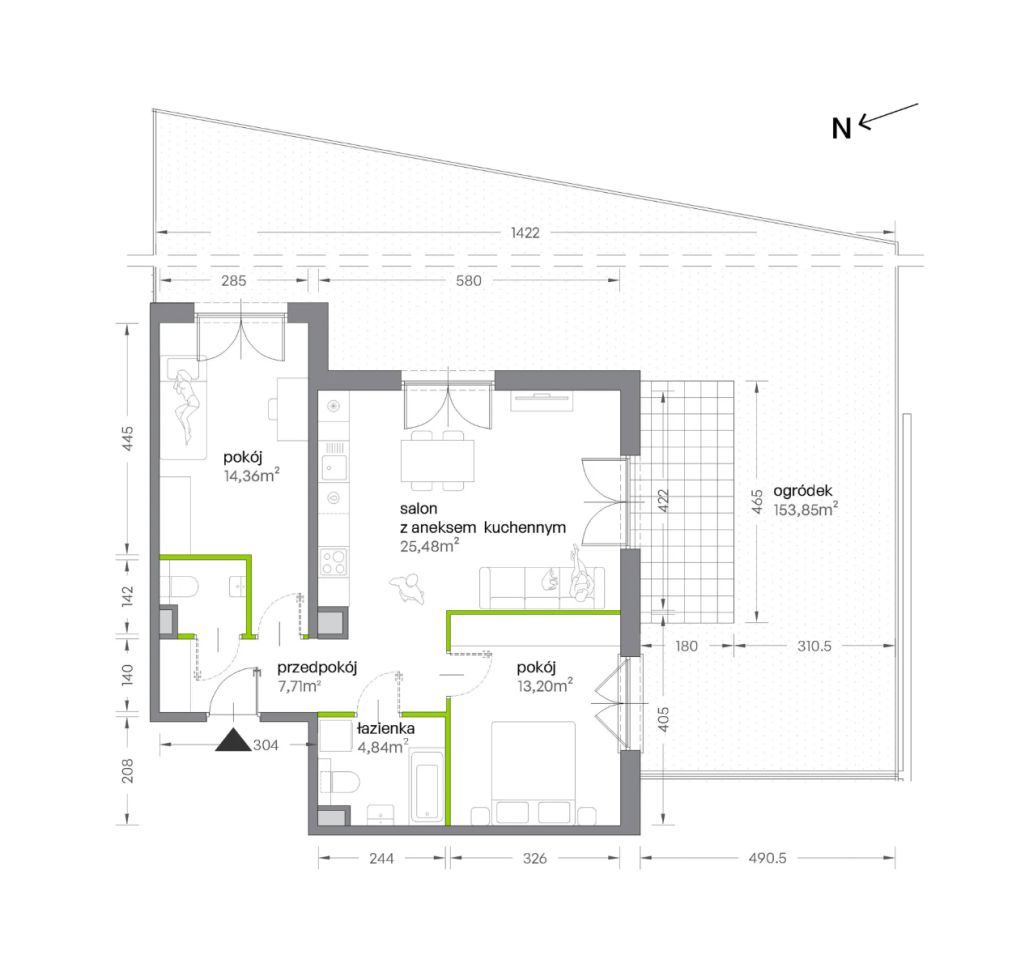 Mieszkanie 3-pokojowe Kraków Krowodrza, ul. Żabiniec. Zdjęcie 7