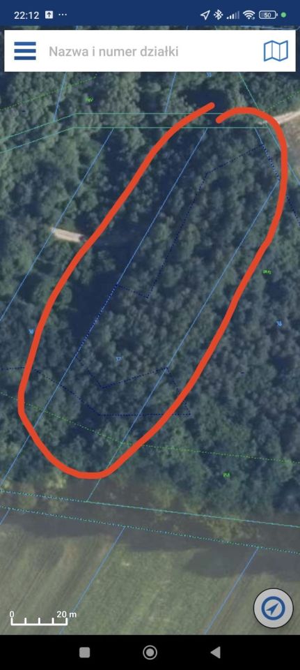 Działka leśna Iskań