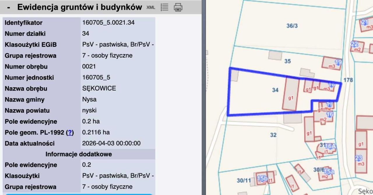 Działka rolna Sękowice. Zdjęcie 6