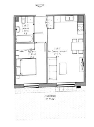 Mieszkanie 2-pokojowe Gdańsk Jasień, ul. Lawendowe Wzgórze. Zdjęcie 15