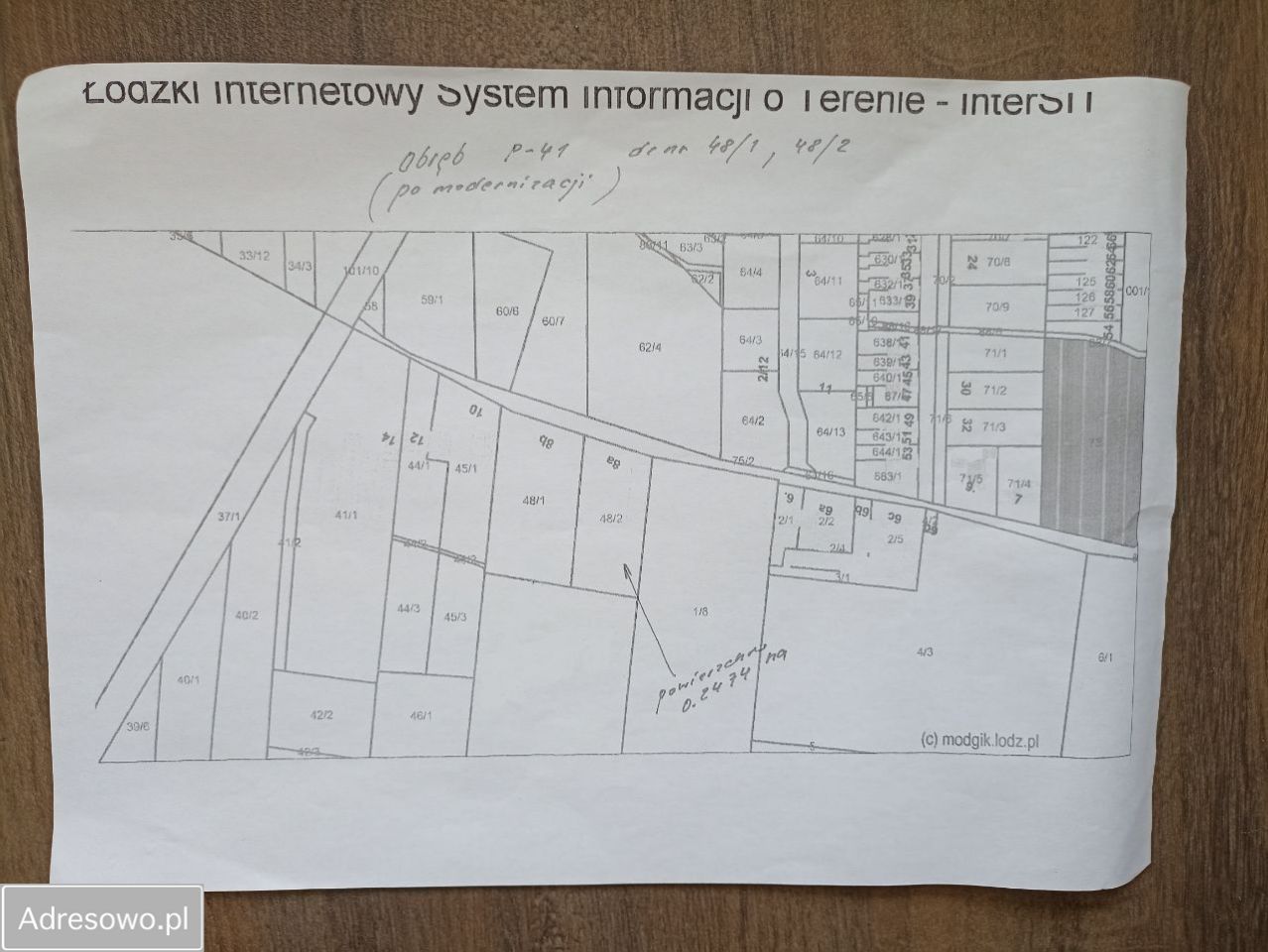 Działka budowlana Łódź Teofilów, ul. Zadraż. Zdjęcie 2