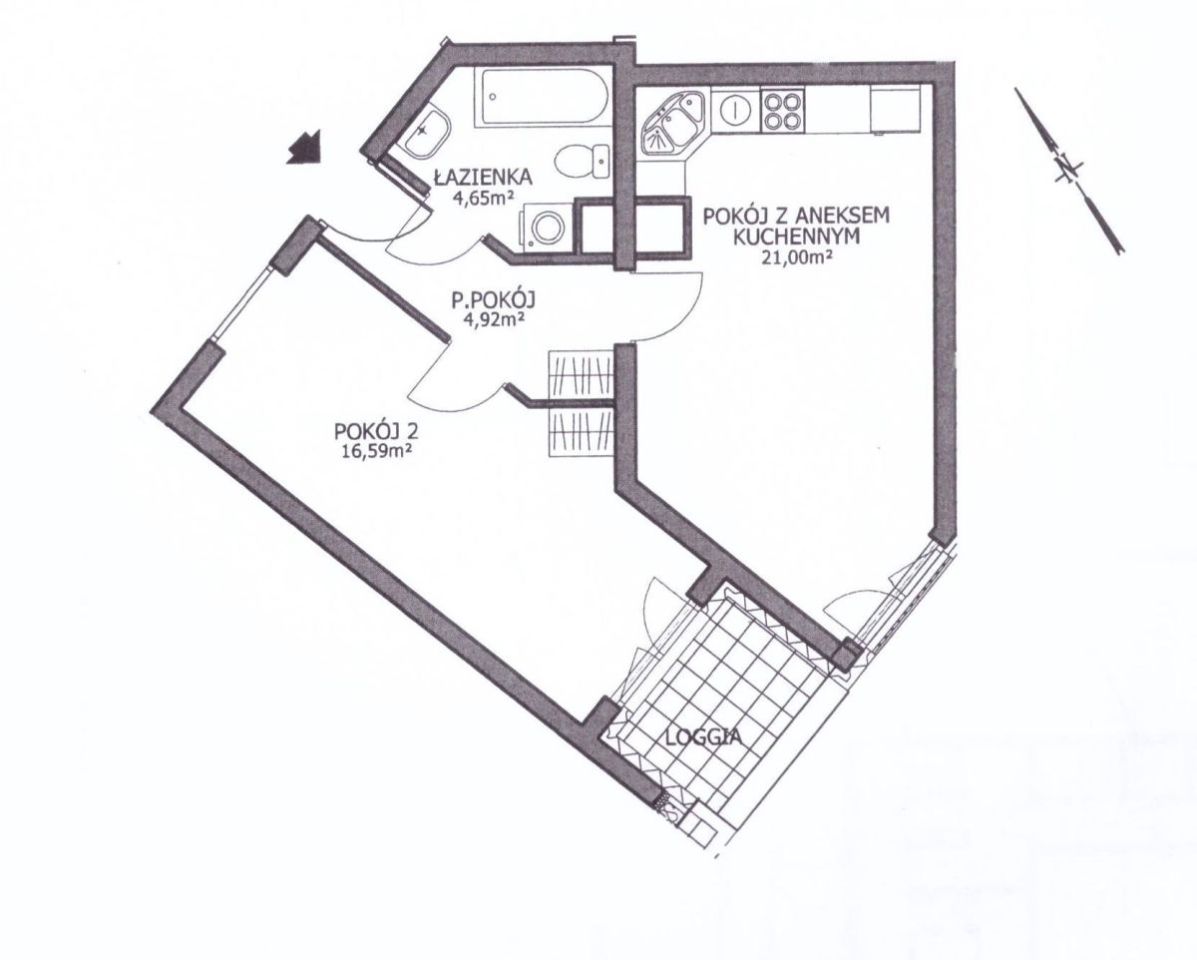 Mieszkanie 2-pokojowe Wrocław Krzyki, ul. Klasztorna. Zdjęcie 14