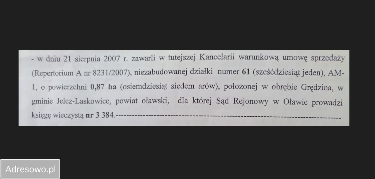 Działka rolna Grędzina. Zdjęcie 3