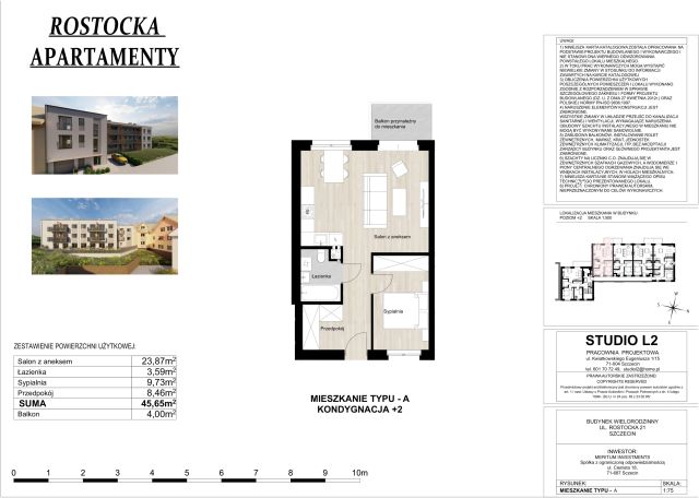 Mieszkanie 2-pokojowe Szczecin Warszewo, ul. Rostocka. Zdjęcie 1