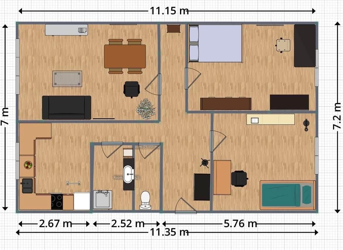 Mieszkanie 3-pokojowe Kraków Nowa Huta, os. Ogrodowe. Zdjęcie 13