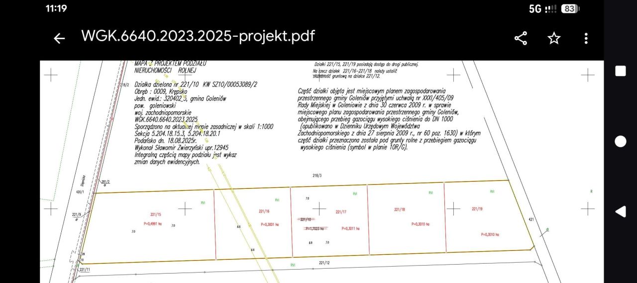 Działka rolna Krępsko. Zdjęcie 2
