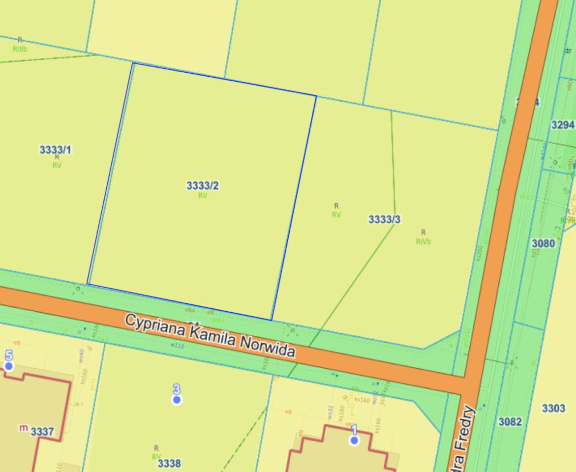 Działka budowlana Oborniki Śląskie, ul. Cypriana Kamila Norwida