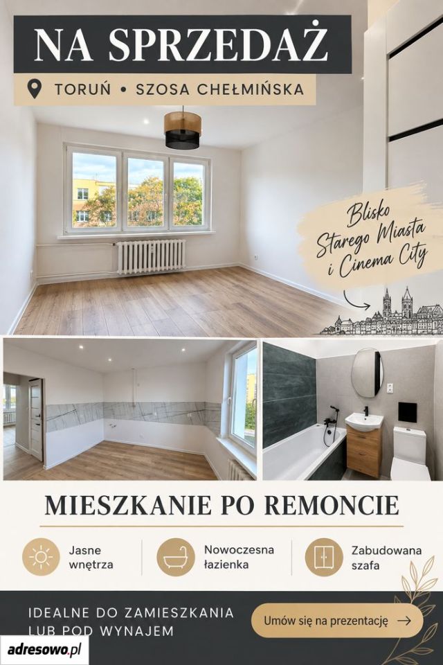 Mieszkanie 2-pokojowe Toruń Chełmińskie Przedmieście, szosa Chełmińska. Zdjęcie 2