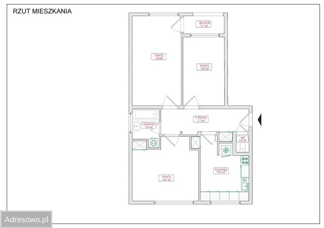 Mieszkanie 3-pokojowe Lublin Tatary, ul. Mełgiewska. Zdjęcie 1