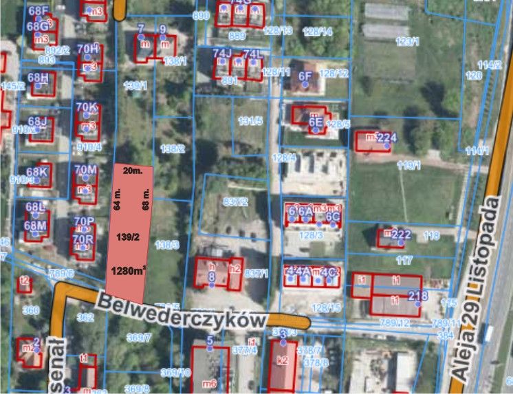 Działka inwestycyjna Kraków Krowodrza, Belwederczyków. Zdjęcie 1