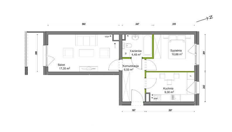 Mieszkanie 2-pokojowe Wrocław Ołtaszyn, ul. Orawska. Zdjęcie 8