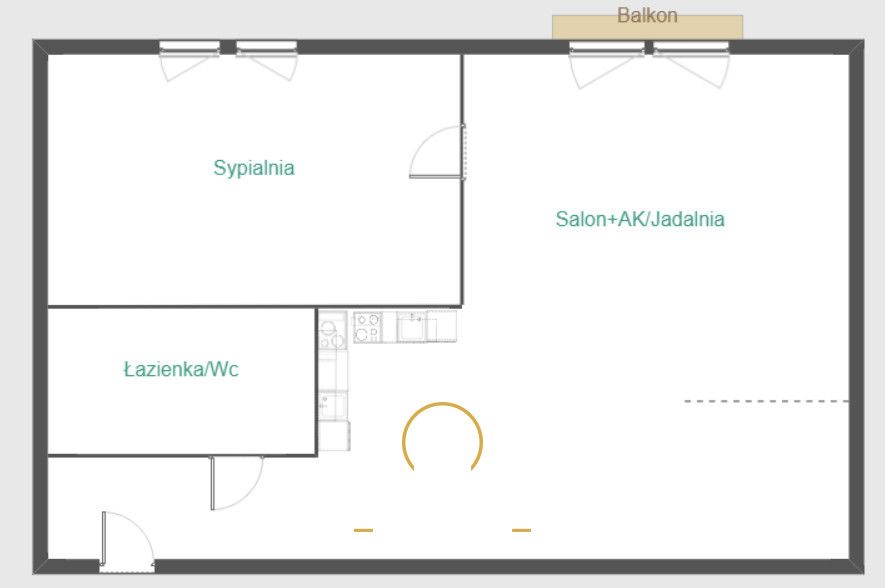 Mieszkanie 2-pokojowe Lublin Śródmieście, al. Józefa Piłsudskiego. Zdjęcie 13