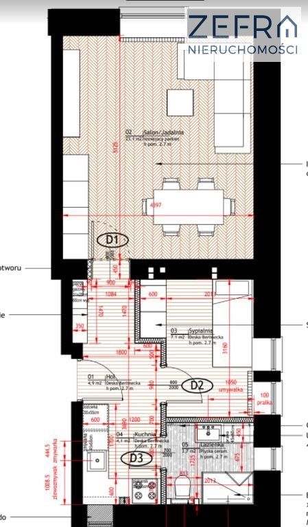 Mieszkanie 2-pokojowe Kraków Grzegórzki. Zdjęcie 6