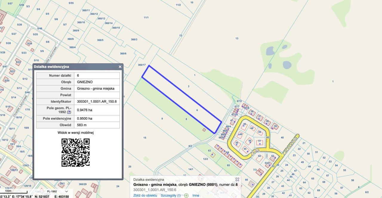 Działka rolno-budowlana Gniezno, ul. Kłeckoska. Zdjęcie 3