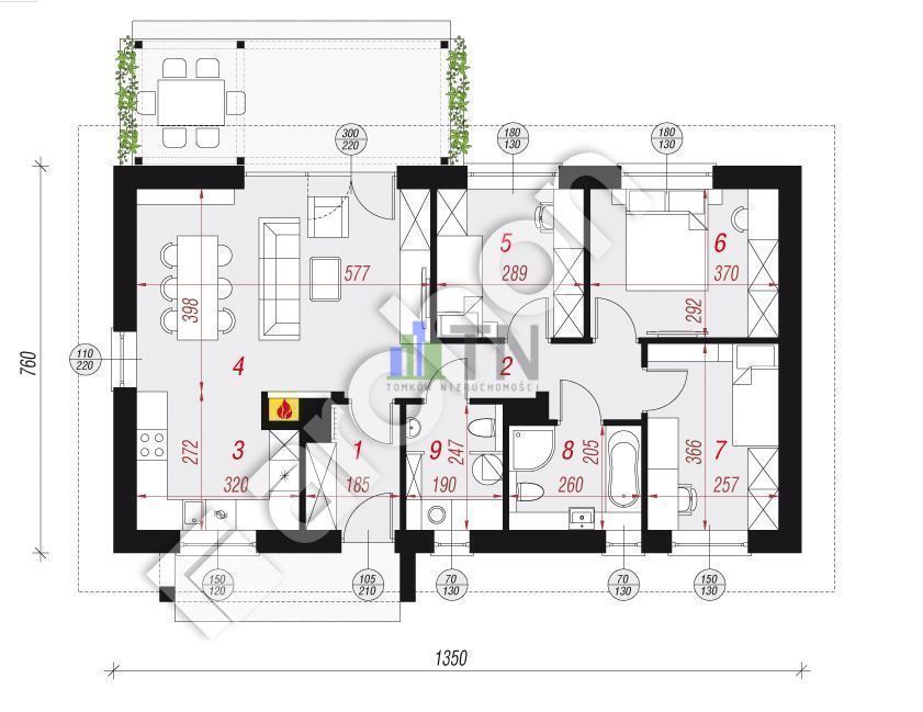 dom wolnostojący, 4 pokoje Chrząstawa Wielka. Zdjęcie 15