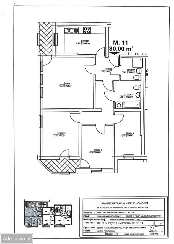 Mieszkanie 4-pokojowe Gorzów Wielkopolski Śródmieście, ul. Juliusza Słowackiego. Zdjęcie 19