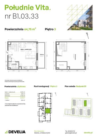 Mieszkanie 3-pokojowe Gdańsk Orunia Górna, ul. Kazimierza Wielkiego. Zdjęcie 7
