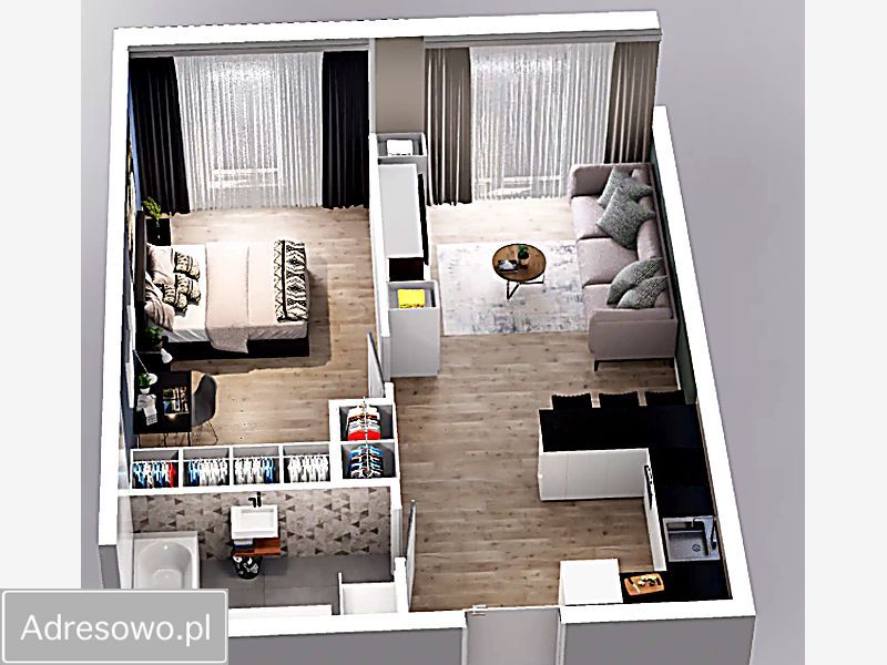 Mieszkanie 2-pokojowe Kraków Podgórze, ul. Tadeusza Śliwiaka. Zdjęcie 4