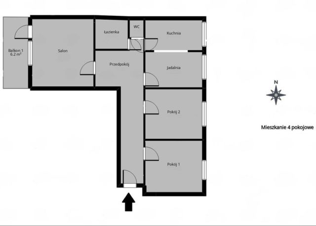 Mieszkanie 4-pokojowe Szczecin, ul. Jasna. Zdjęcie 13