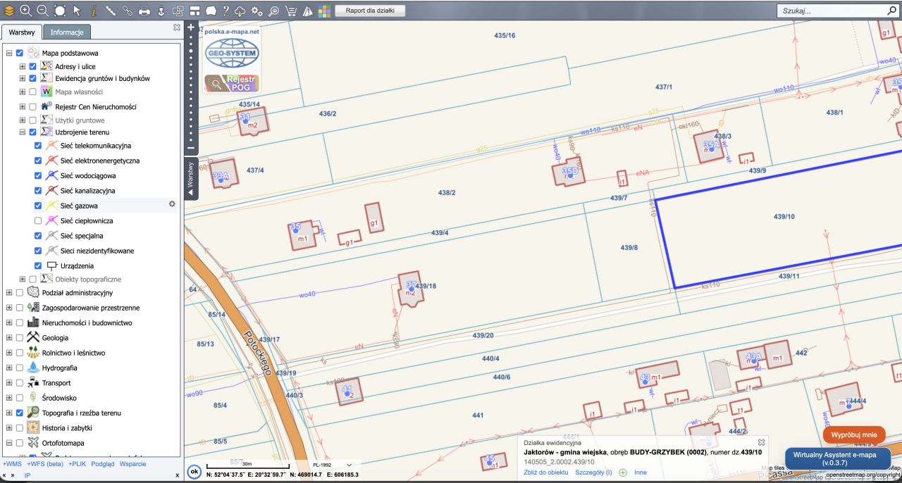 Działka budowlana Budy-Grzybek Kołaczek, ul. Potockiego. Zdjęcie 9