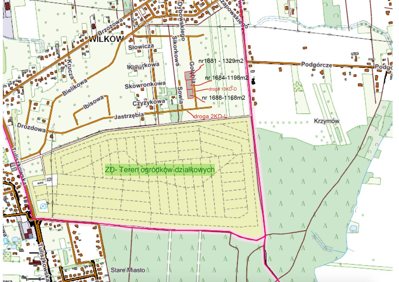 Działka budowlana Konin Wilków, ul. Gołębia. Zdjęcie 2