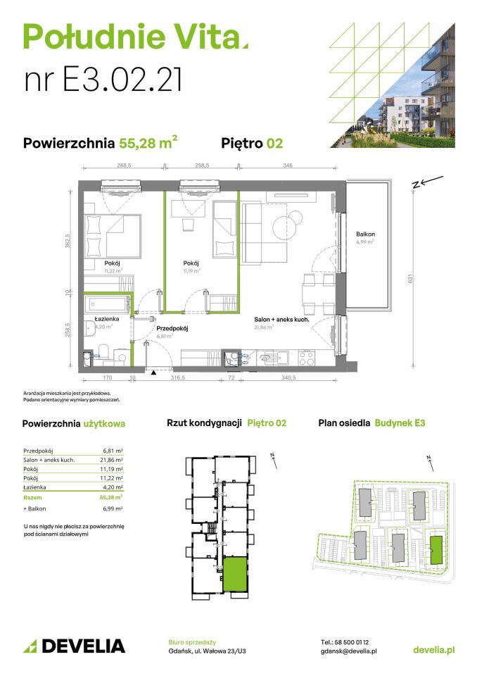 Mieszkanie 3-pokojowe Gdańsk Orunia Górna, ul. Kazimierza Wielkiego. Zdjęcie 7