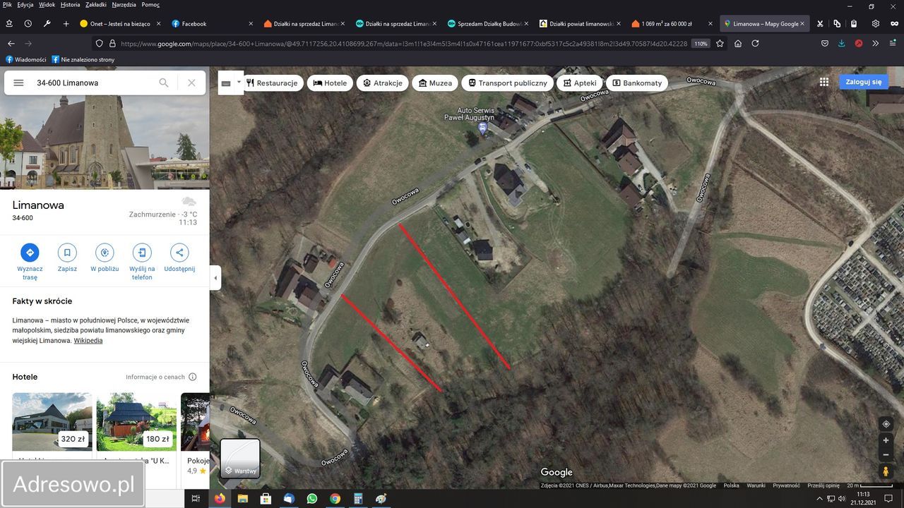 Działka budowlana Limanowa Lipowe, ul. Owocowa. Zdjęcie 4