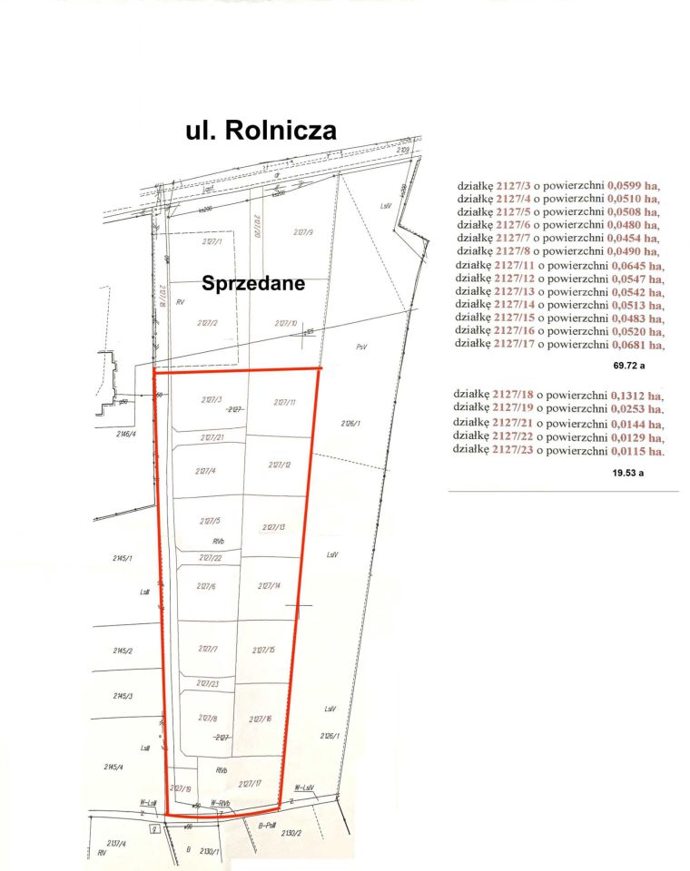 Działka budowlana Głogów Małopolski, ul. Rolnicza