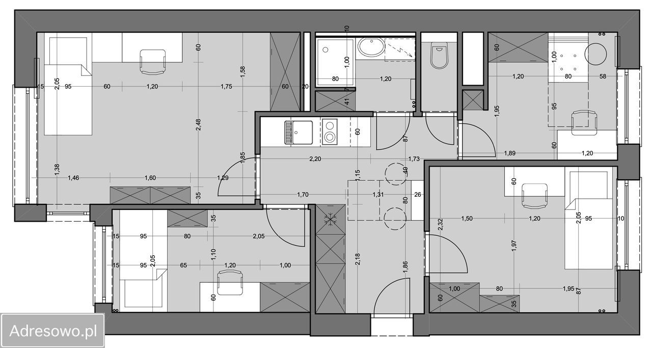 Mieszkanie 4-pokojowe Wrocław Śródmieście, ul. Lubuska. Zdjęcie 12