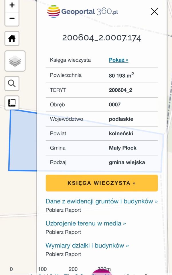 Działka rolna Kąty