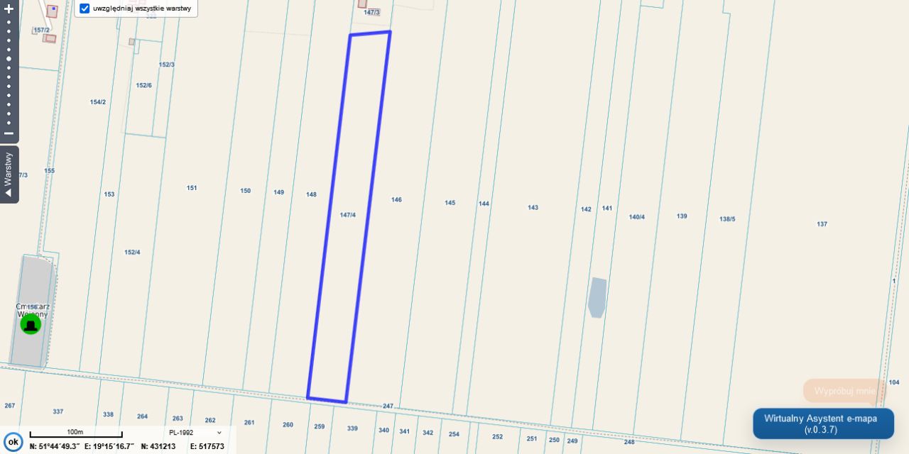 Działka rolna Bechcice-Kolonia. Zdjęcie 2