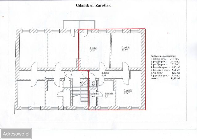 Mieszkanie 3-pokojowe Gdańsk Śródmieście, ul. Zaroślak. Zdjęcie 20