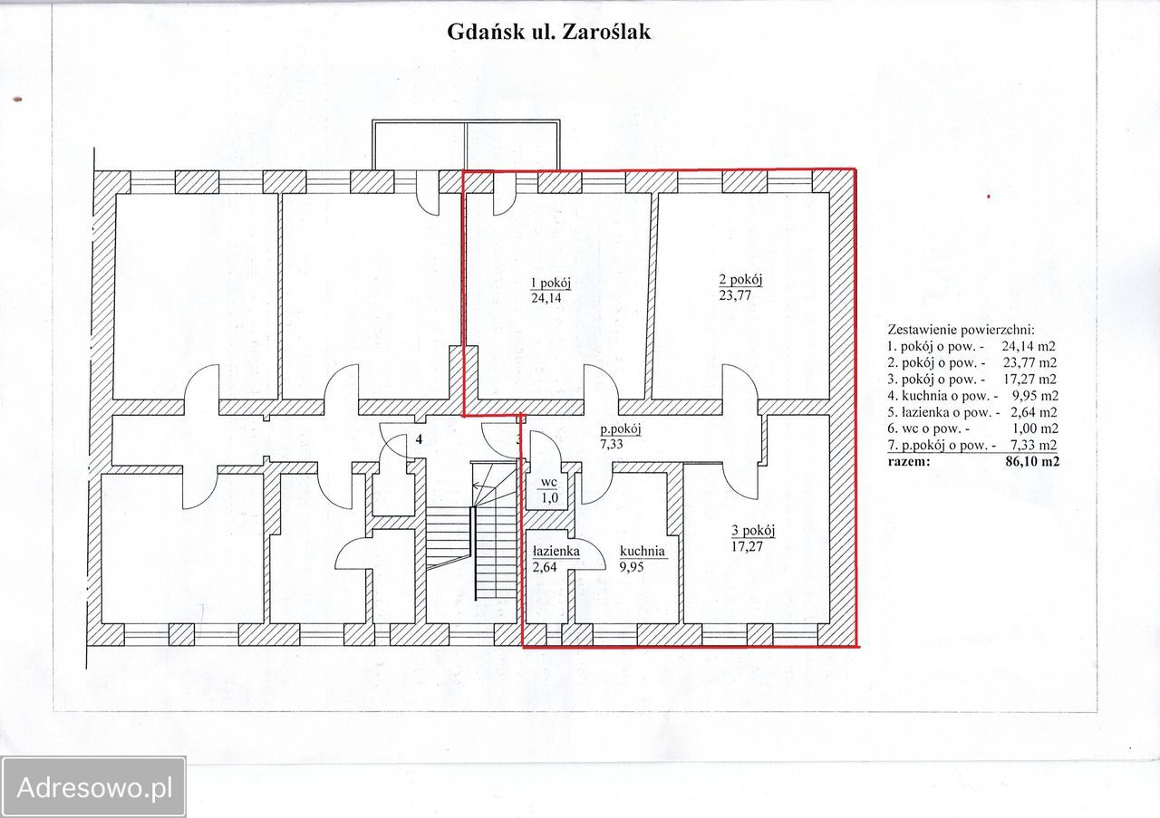 Mieszkanie 3-pokojowe Gdańsk Śródmieście, ul. Zaroślak. Zdjęcie 20