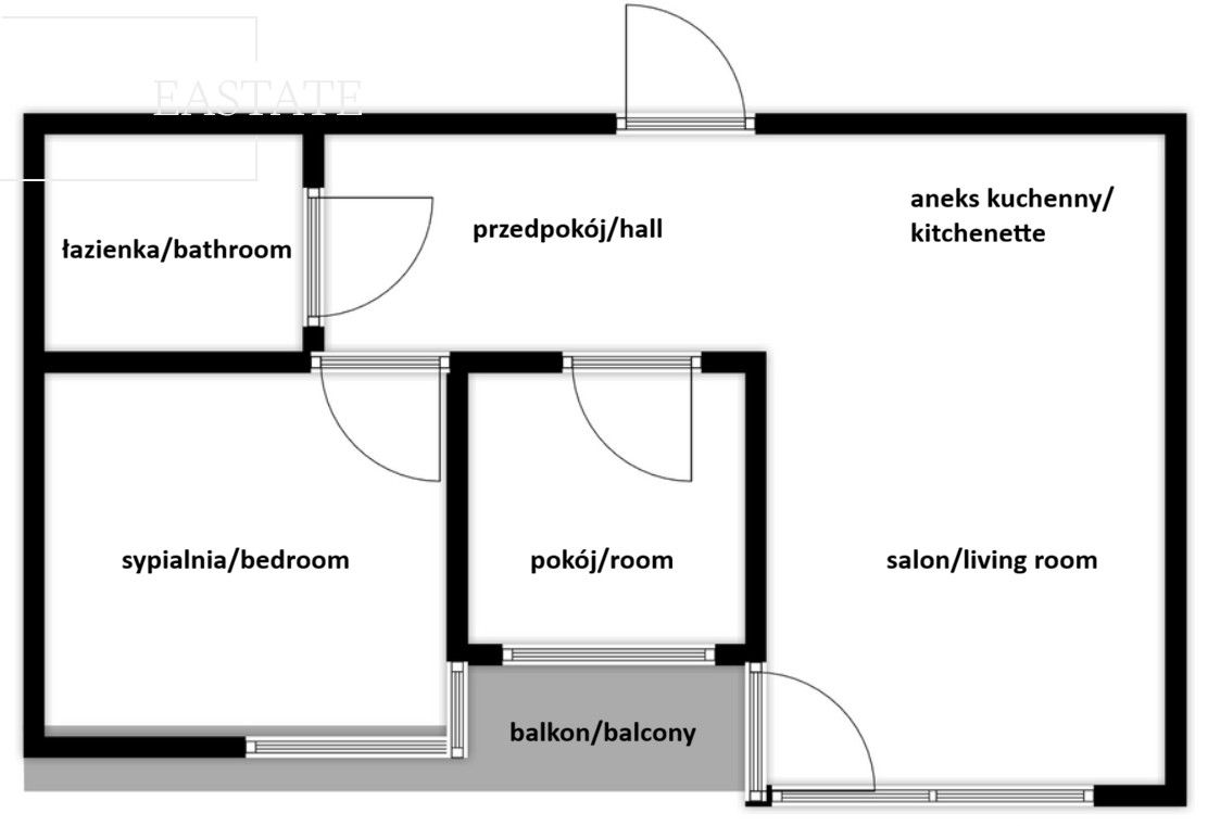 Mieszkanie 3-pokojowe Gdańsk, ul. Przytulna. Zdjęcie 17