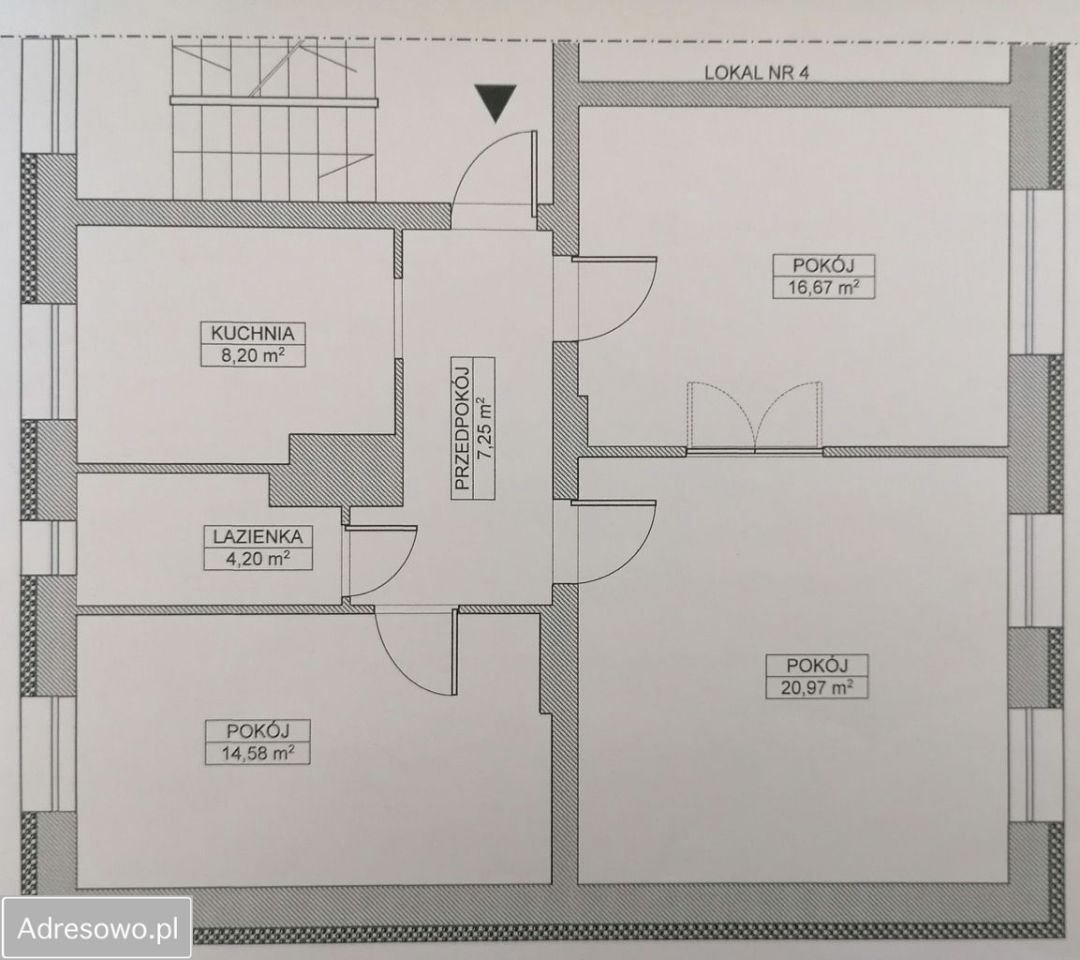 Mieszkanie 3-pokojowe Kętrzyn, ul. Targowa. Zdjęcie 12