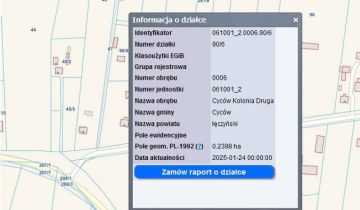 Działka budowlana Cyców-Kolonia Druga