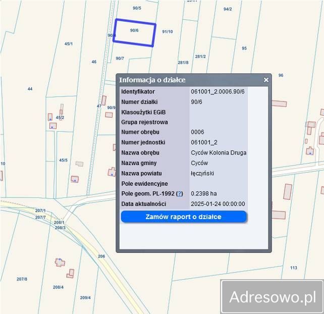 Działka budowlana Cyców-Kolonia Druga. Zdjęcie 2