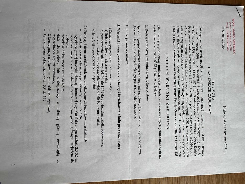 Działka budowlana Lutcza. Zdjęcie 5