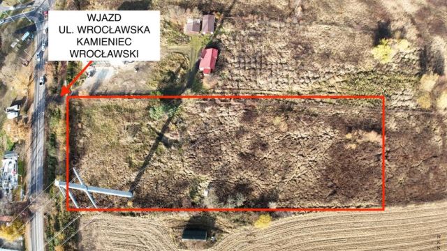Działka inwestycyjna Kamieniec Wrocławski, ul. Wrocławska. Zdjęcie 2