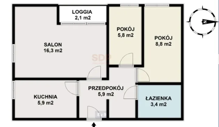 Mieszkanie 3-pokojowe Warszawa Bródno, ul. Turmoncka