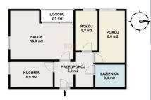 Mieszkanie 3-pokojowe Warszawa Bródno, ul. Turmoncka