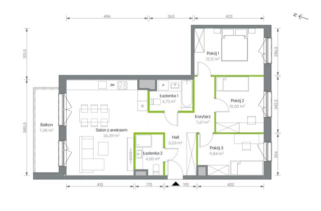 Mieszkanie 4-pokojowe Warszawa Targówek, ul. Oliwska. Zdjęcie 16