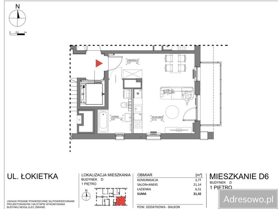 Mieszkanie 1-pokojowe Kraków Prądnik Biały, ul. Władysława Łokietka. Zdjęcie 2