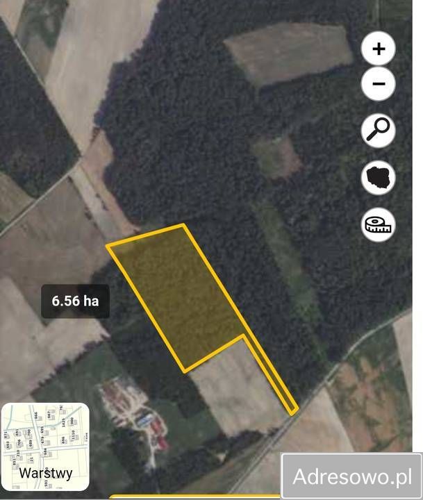 Działka leśna Krzynowłoga Mała