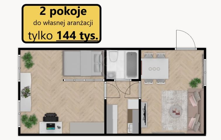 Mieszkanie 2-pokojowe Brzeg Dolny, ul. Jana Kochanowskiego