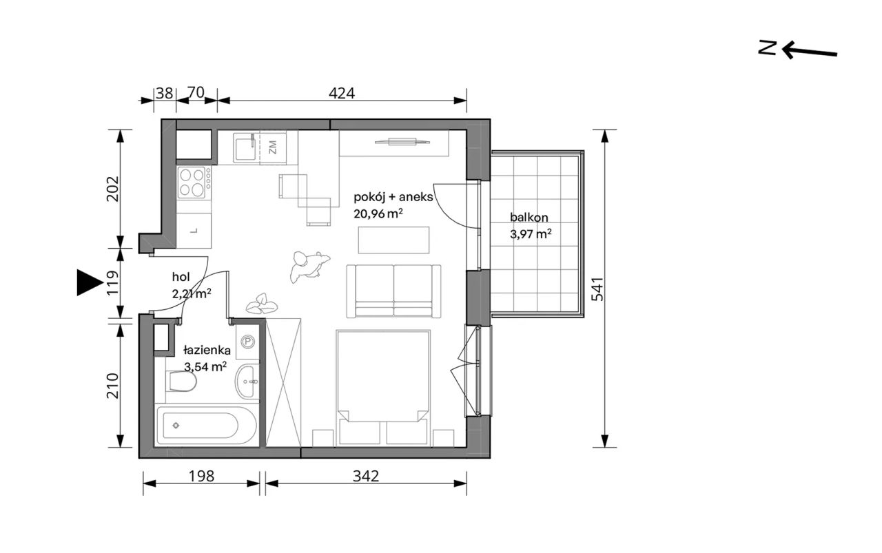 Mieszkanie 1-pokojowe Warszawa Włochy, ul. Trzcinowa. Zdjęcie 11