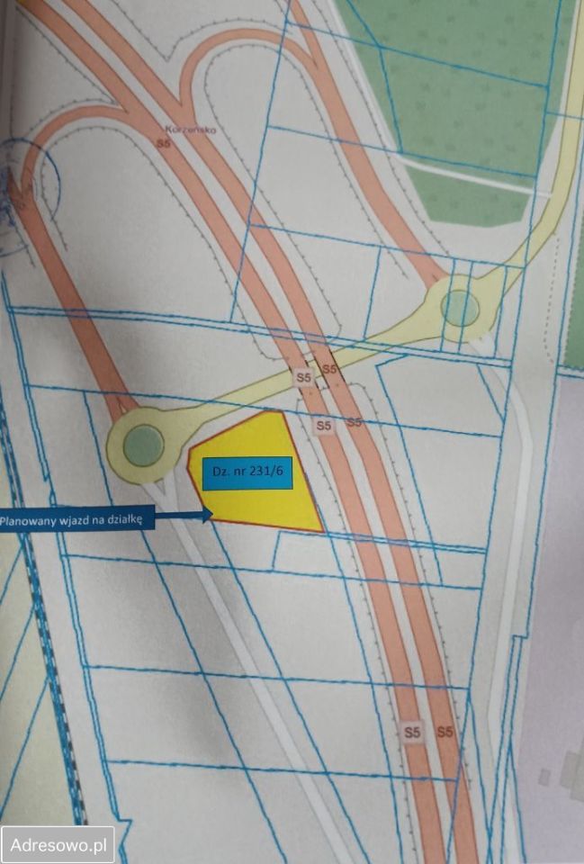 Działka inwestycyjna Korzeńsko. Zdjęcie 5