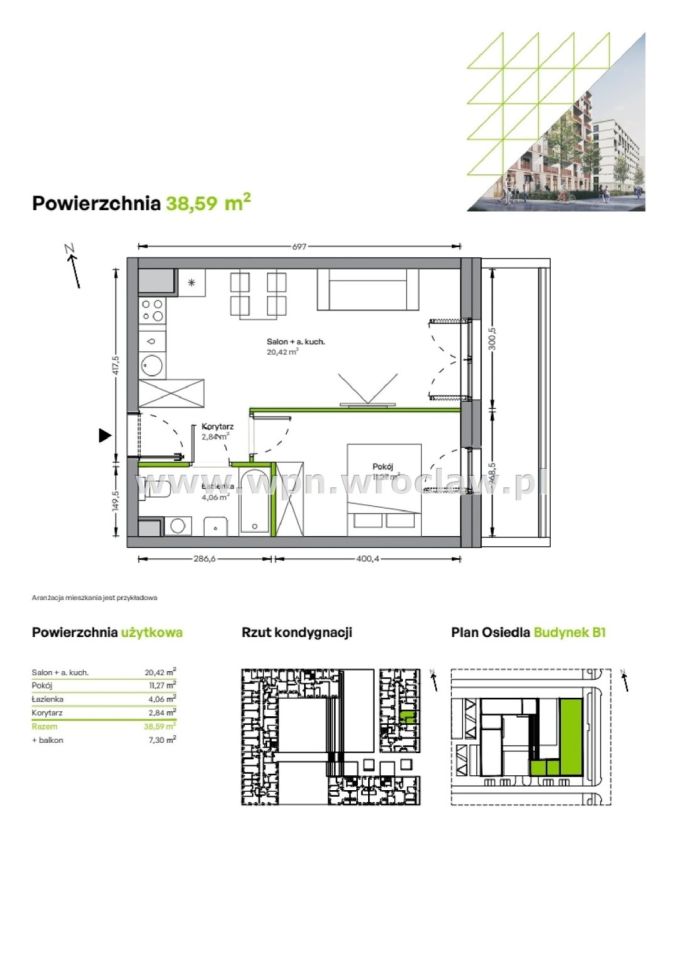 Mieszkanie 2-pokojowe Wrocław Fabryczna. Zdjęcie 2