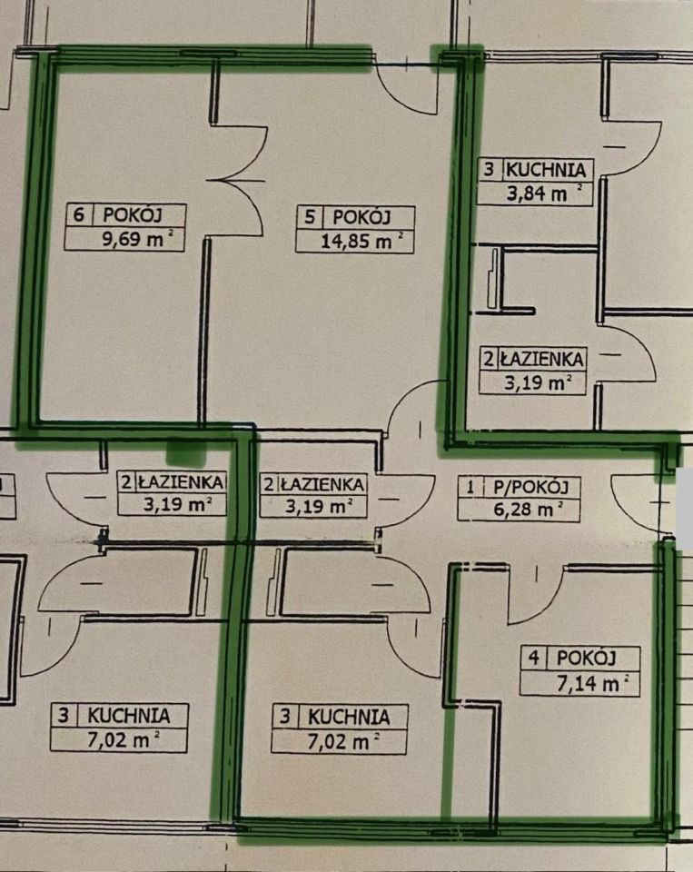 Mieszkanie 3-pokojowe Ostrołęka Centrum, ul. 11 Listopada. Zdjęcie 11